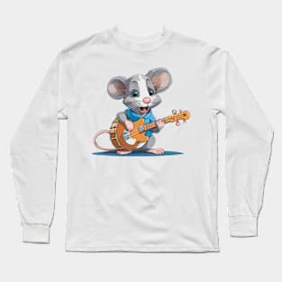 mouse playing a guitars Long Sleeve T-Shirt